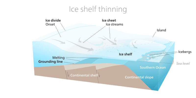 Plateforme de glace Antarctique