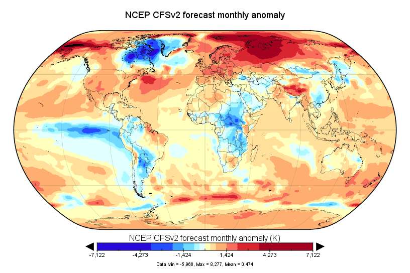 Prévisions NCEP décembre 2017