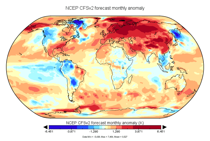 Prévision ncep février 2018