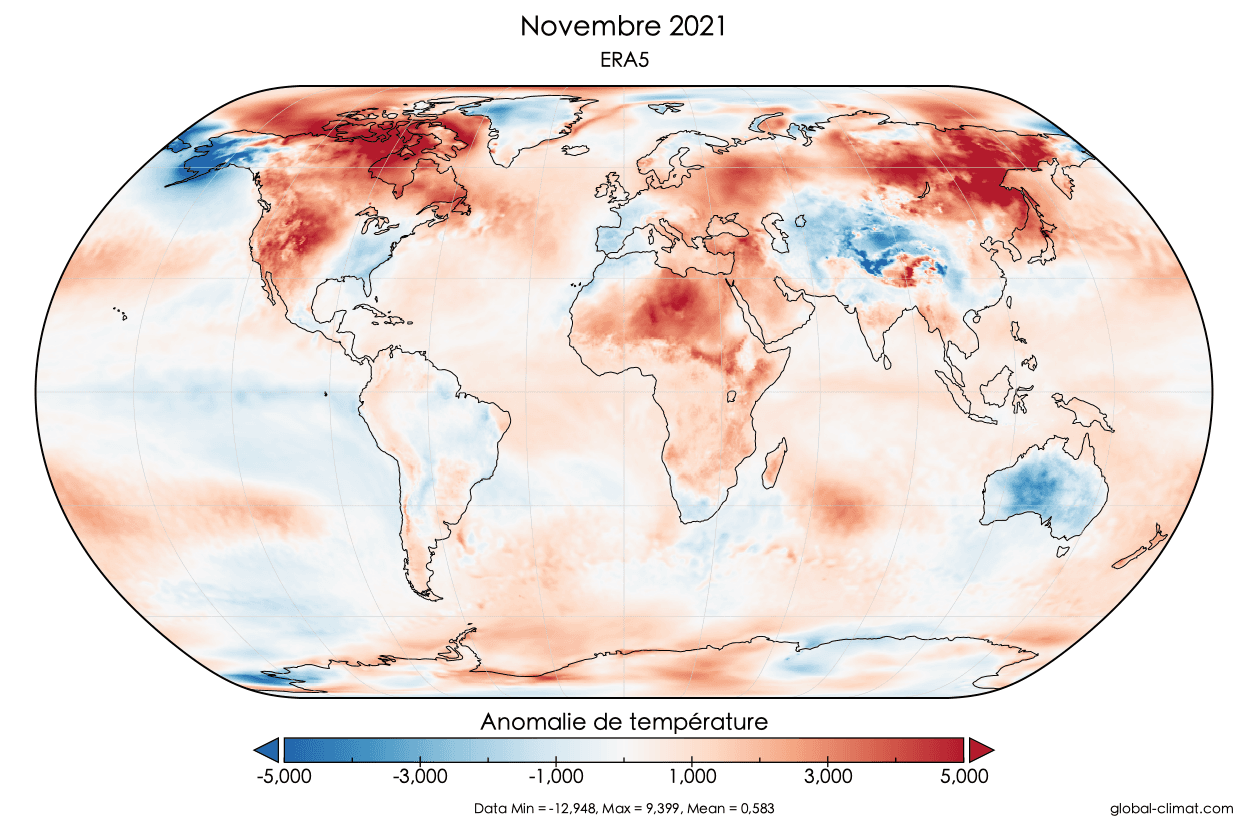 map’ novembre 2021 ERA5