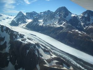 Glacier Tasman en Nouvelle-Zélande (Source : Wikipedia)