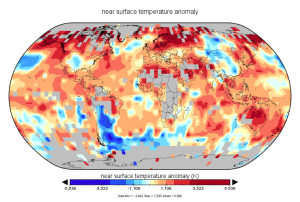 Anomalies de températures mai 2016 (HadCRUT4/Met Office).